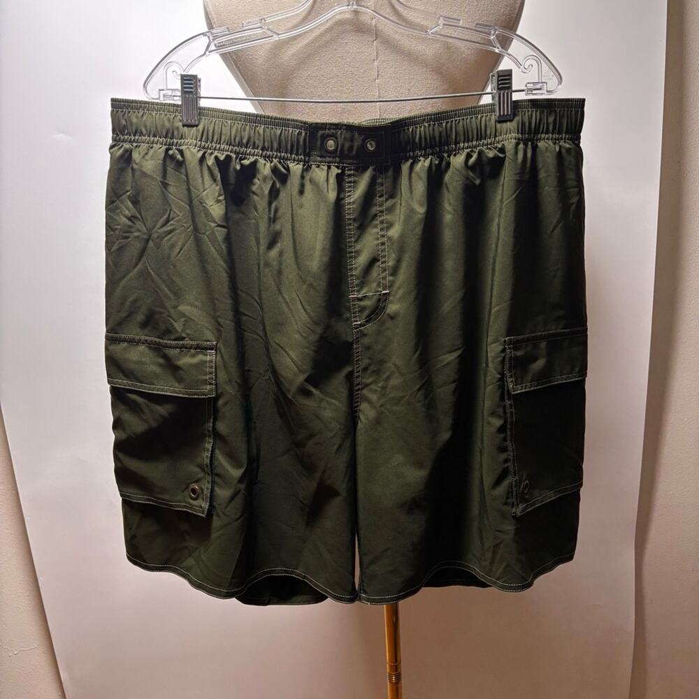 Men's Olive Green Swim Trunks Size 3XL